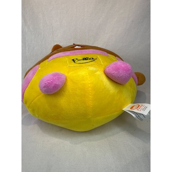 Fiesta Bella Plush Bunny Toy Yellow & Pink Overalls 10" Soft Stuffed Animal - Picture 5 of 6